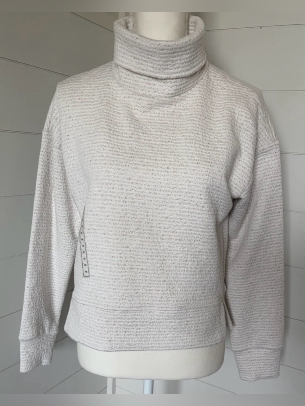 Calia cream long sleeve mock neck sweater size XS Cozy fall comfort NWT New